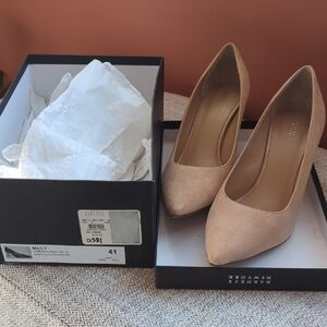 Barneys New York Archives: Milly Nude Suede Heels